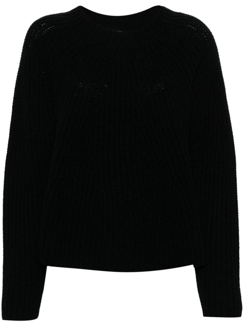 Allude crew-neck virgin wool-blend jumper - Black von Allude