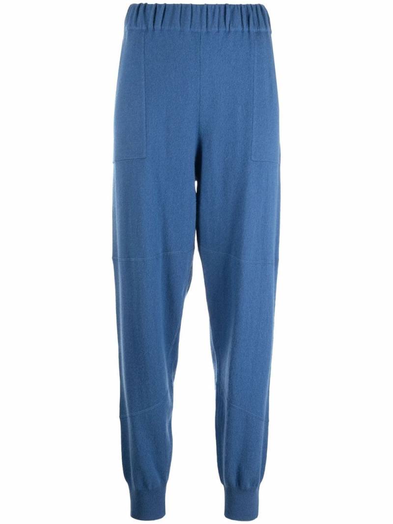 Allude elasticated-waist knit joggers - Blue von Allude