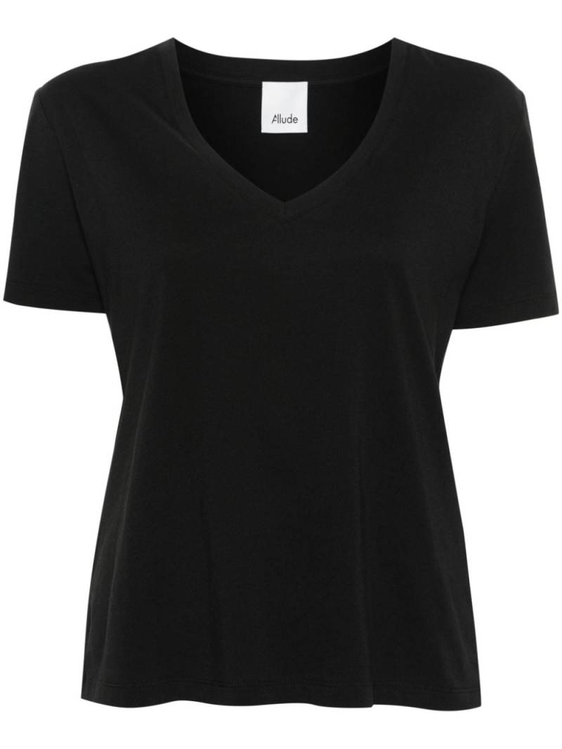 Allude jersey cotton T-shirt - Black von Allude