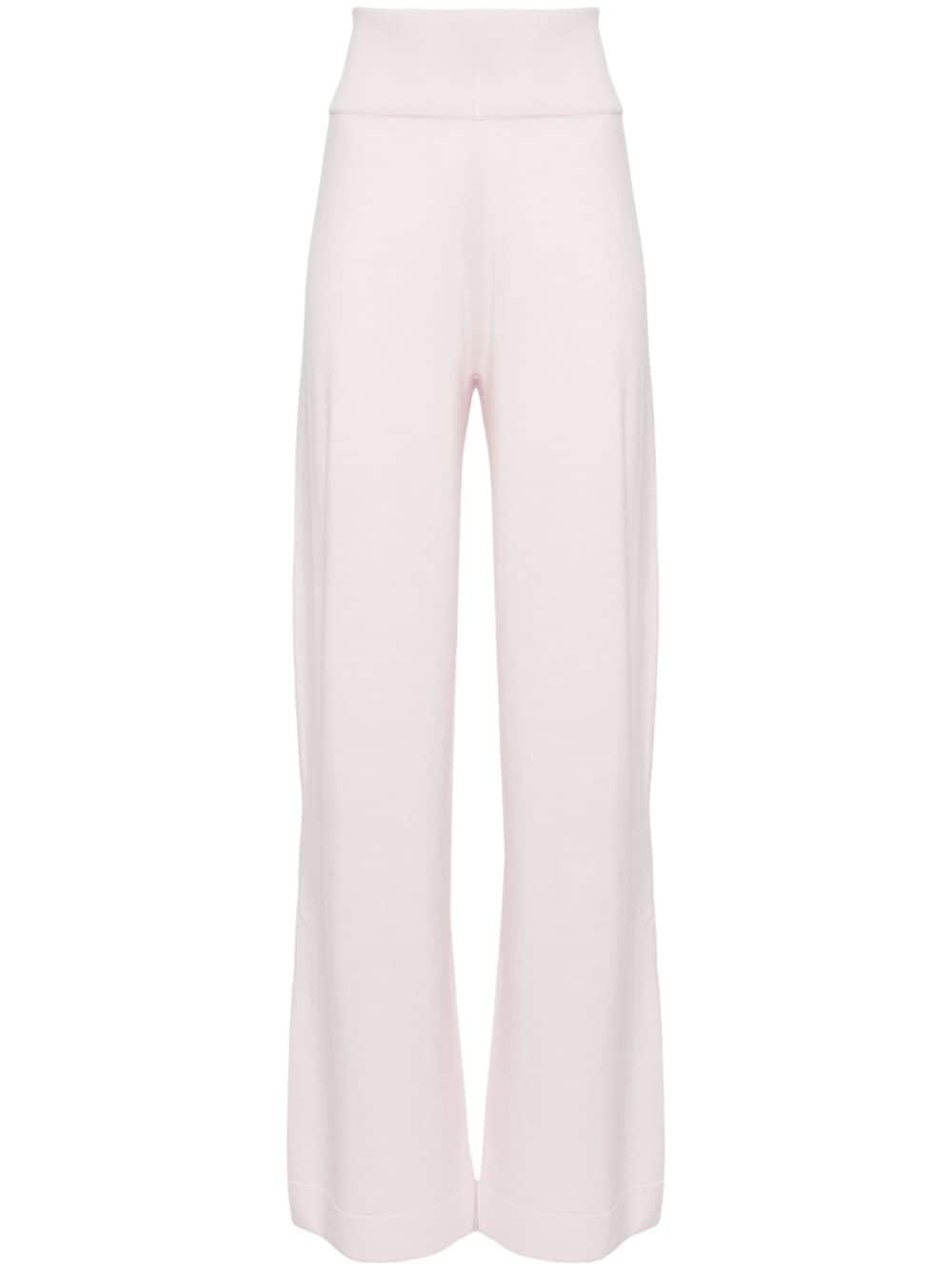 Allude knitted straight-leg trousers - Pink von Allude