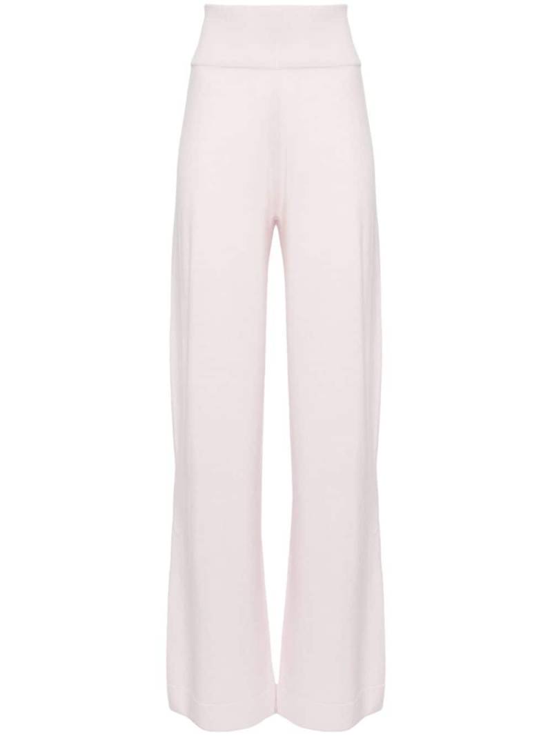 Allude knitted straight-leg trousers - Pink von Allude