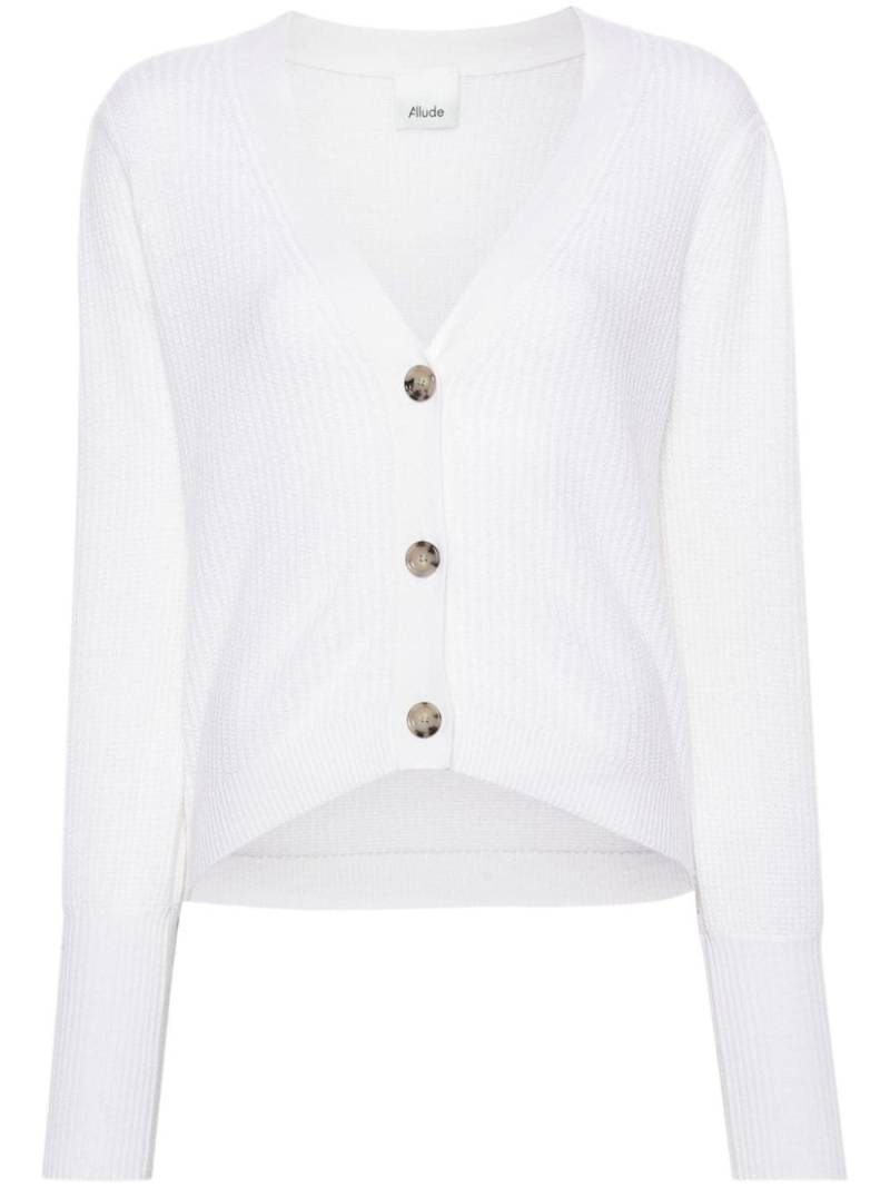 Allude long-sleeve cashmere cardigan - Neutrals von Allude