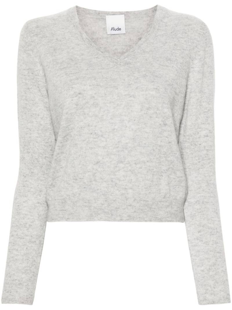 Allude mélange-effect cashmere jumper - Grey von Allude