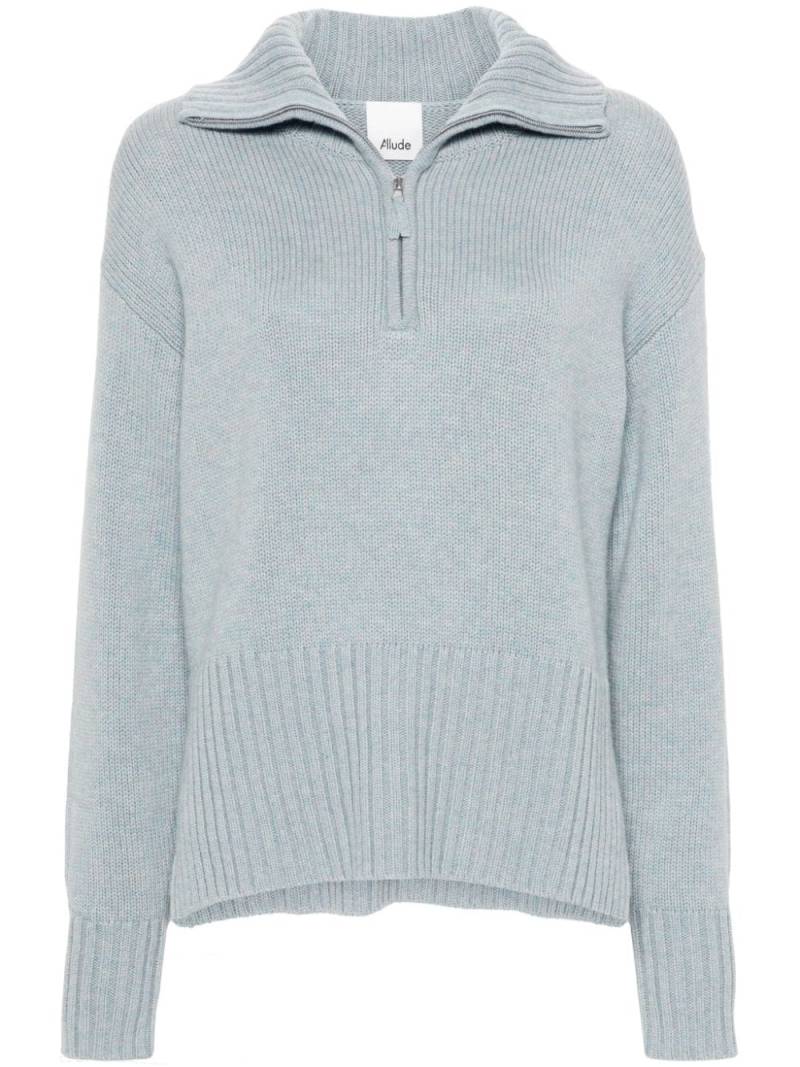 Allude mélange-effect sweater - Blue von Allude