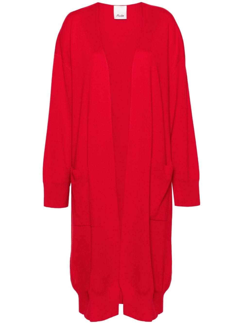 Allude open-front virgin wool cardi-coat - Red von Allude