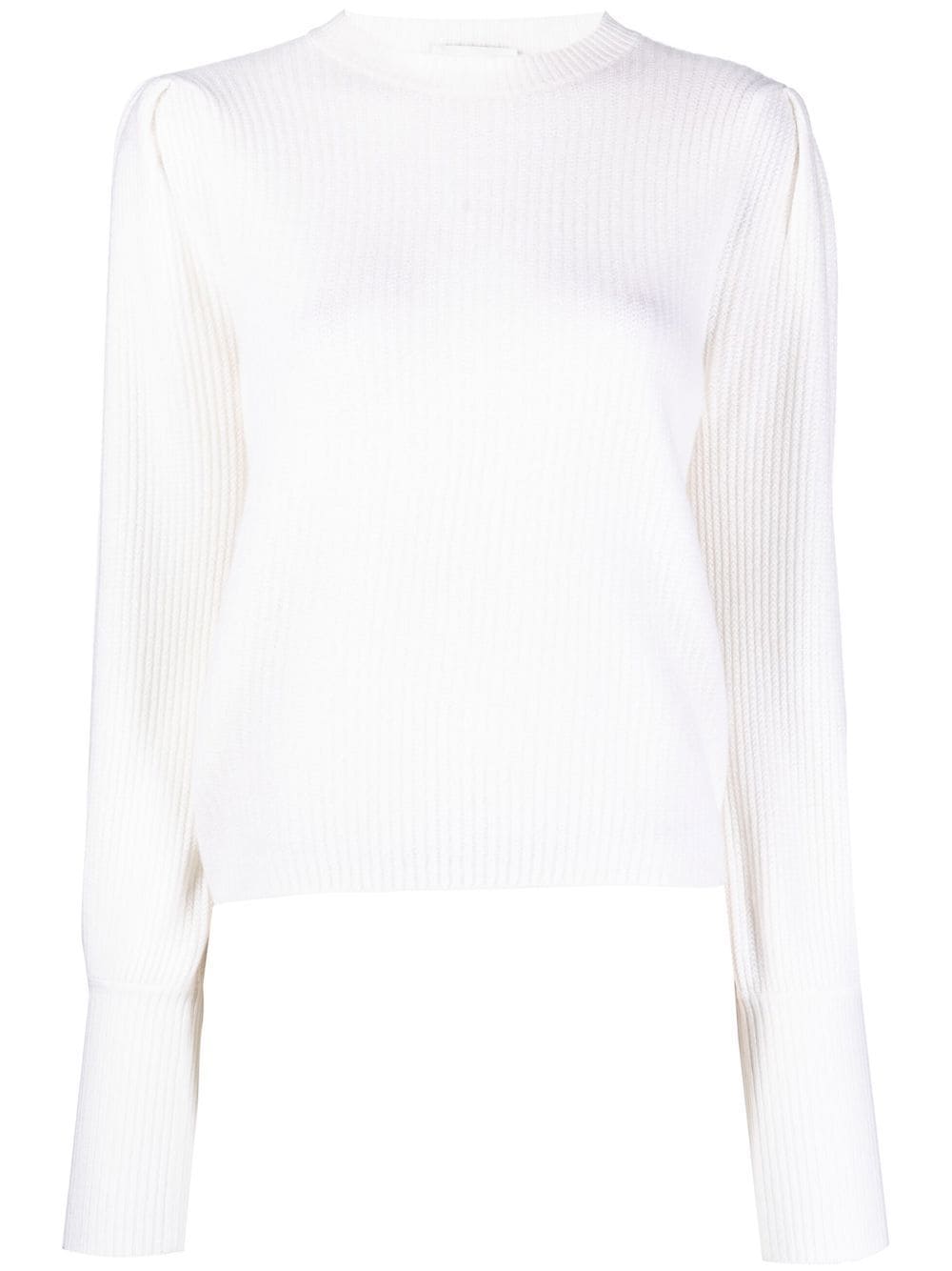 Allude puff-sleeved cashmere jumper - White von Allude