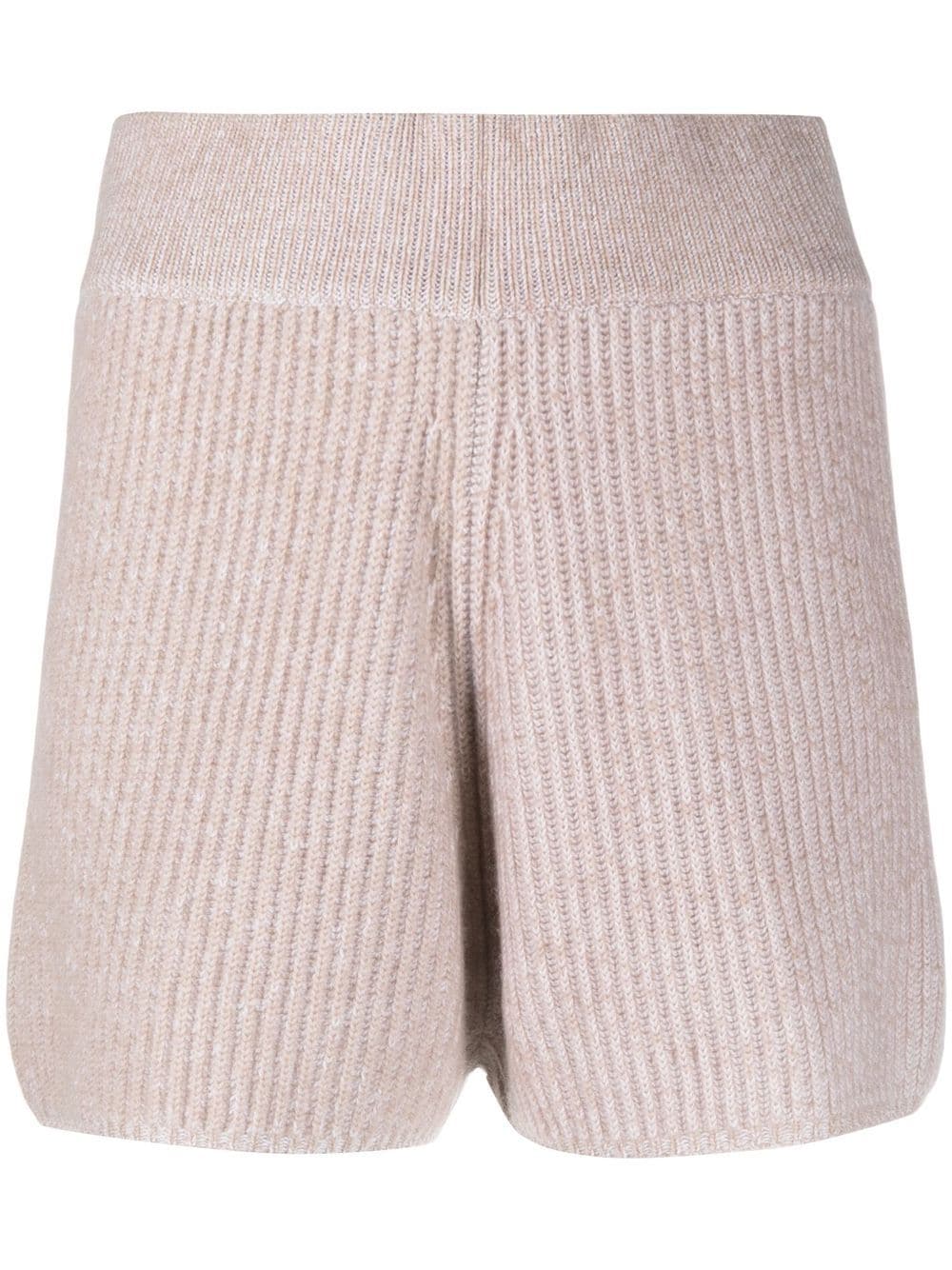 Allude ribbed cashmere shorts - Neutrals von Allude