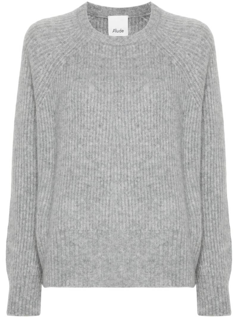 Allude ribbed-knit sweater - Grey von Allude