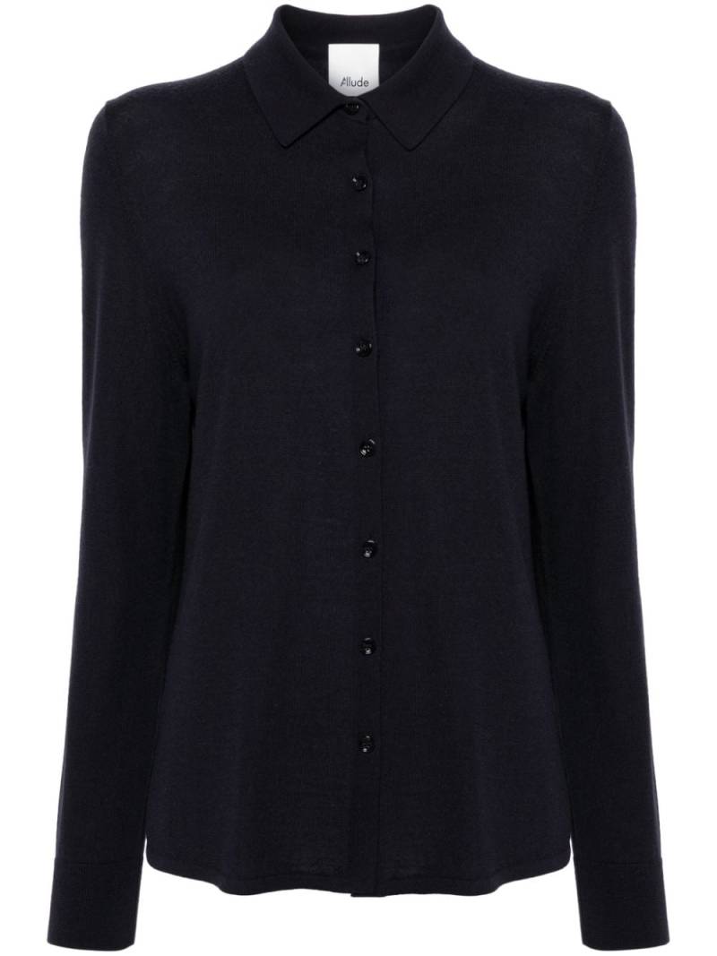 Allude ribbed virgin-wool cardigan - Blue von Allude