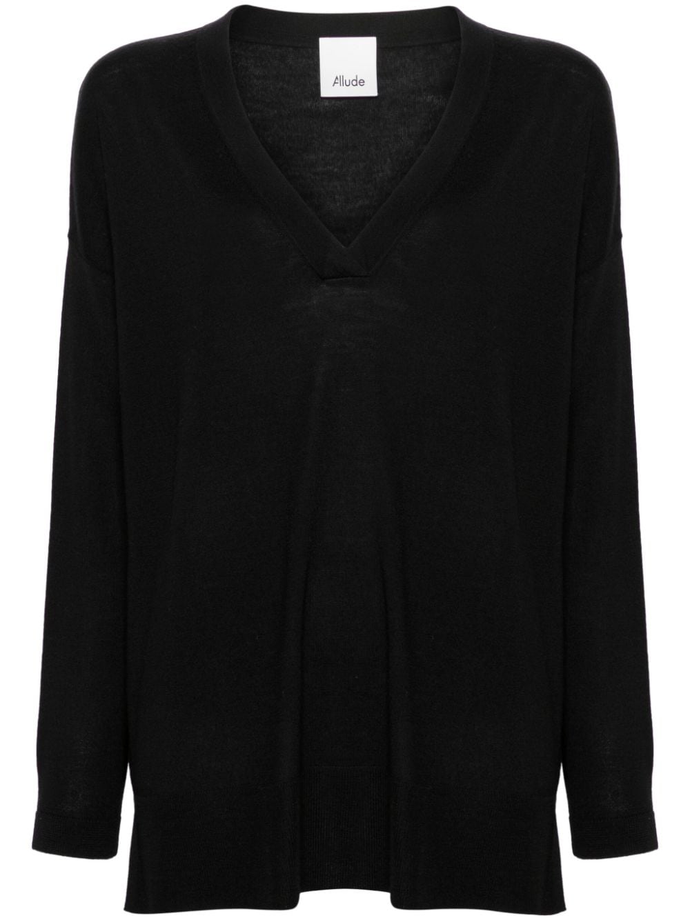 Allude ribbed virgin-wool jumper - Black von Allude