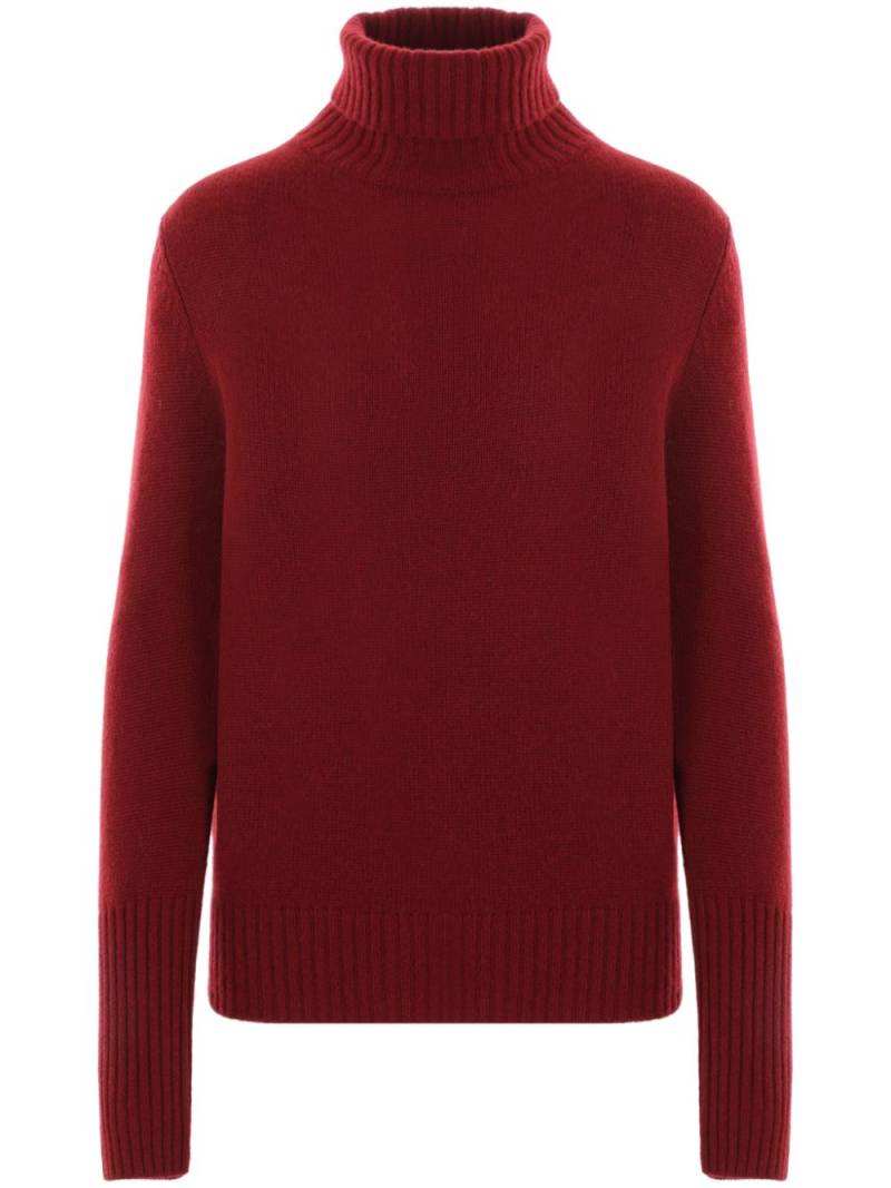 Allude roll neck cashmere sweater - Red von Allude