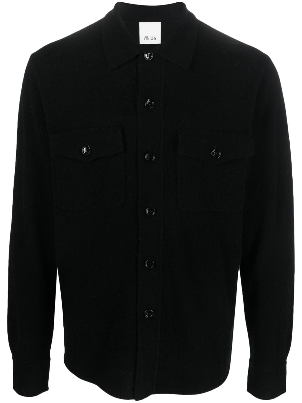 Allude straight-point collar cardigan - Black von Allude