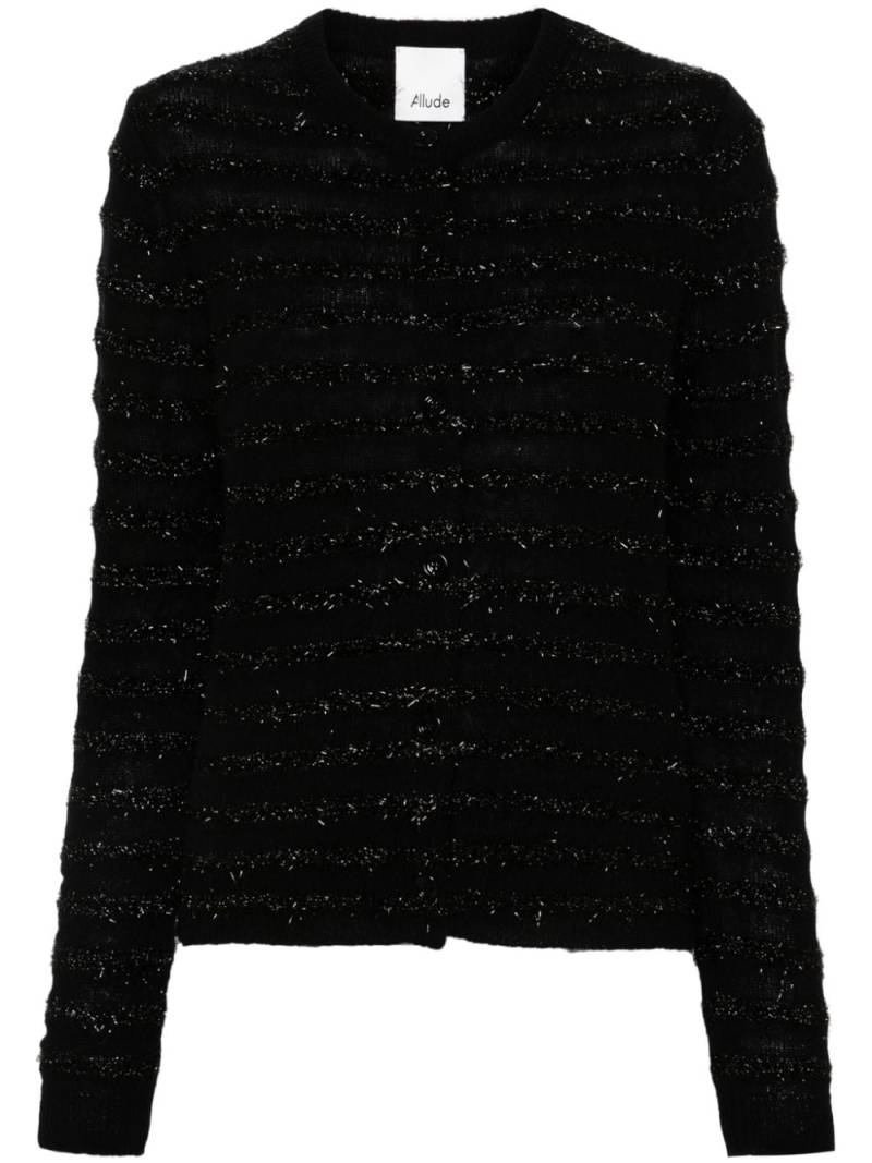 Allude striped cardigan - Black von Allude