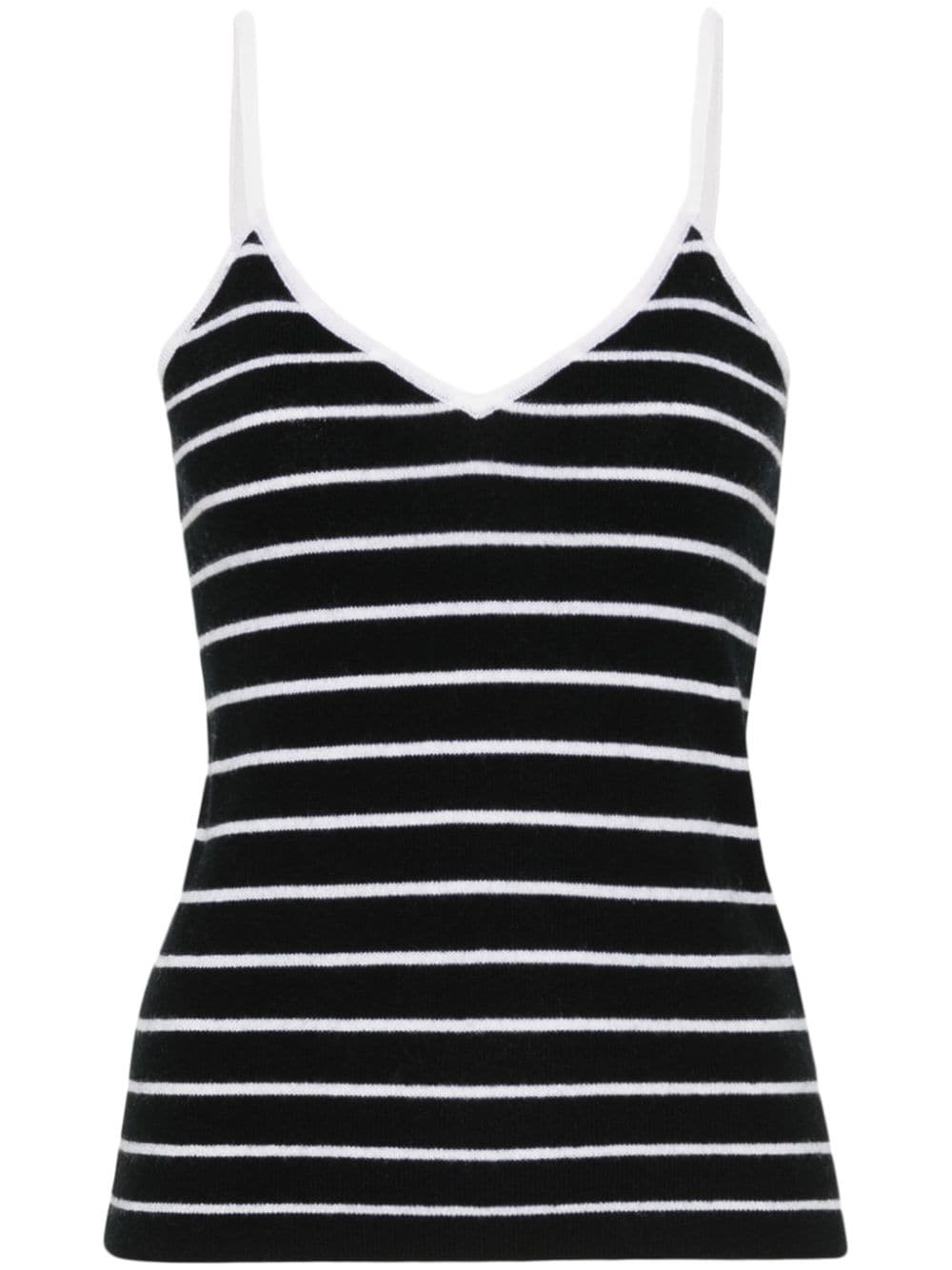 Allude striped fine-knit top - Black von Allude