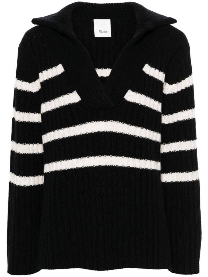 Allude striped sweater - Black von Allude