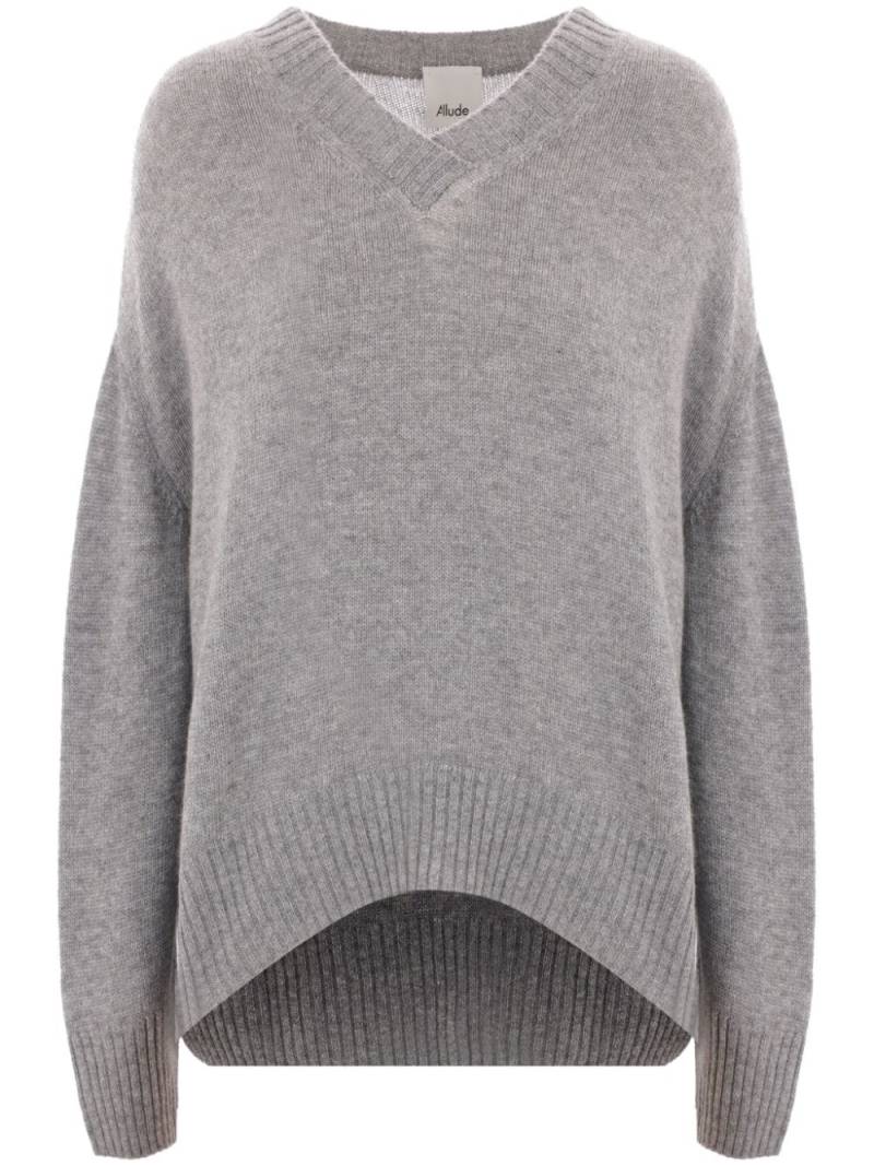 Allude v-neck cashmere sweater - Grey von Allude