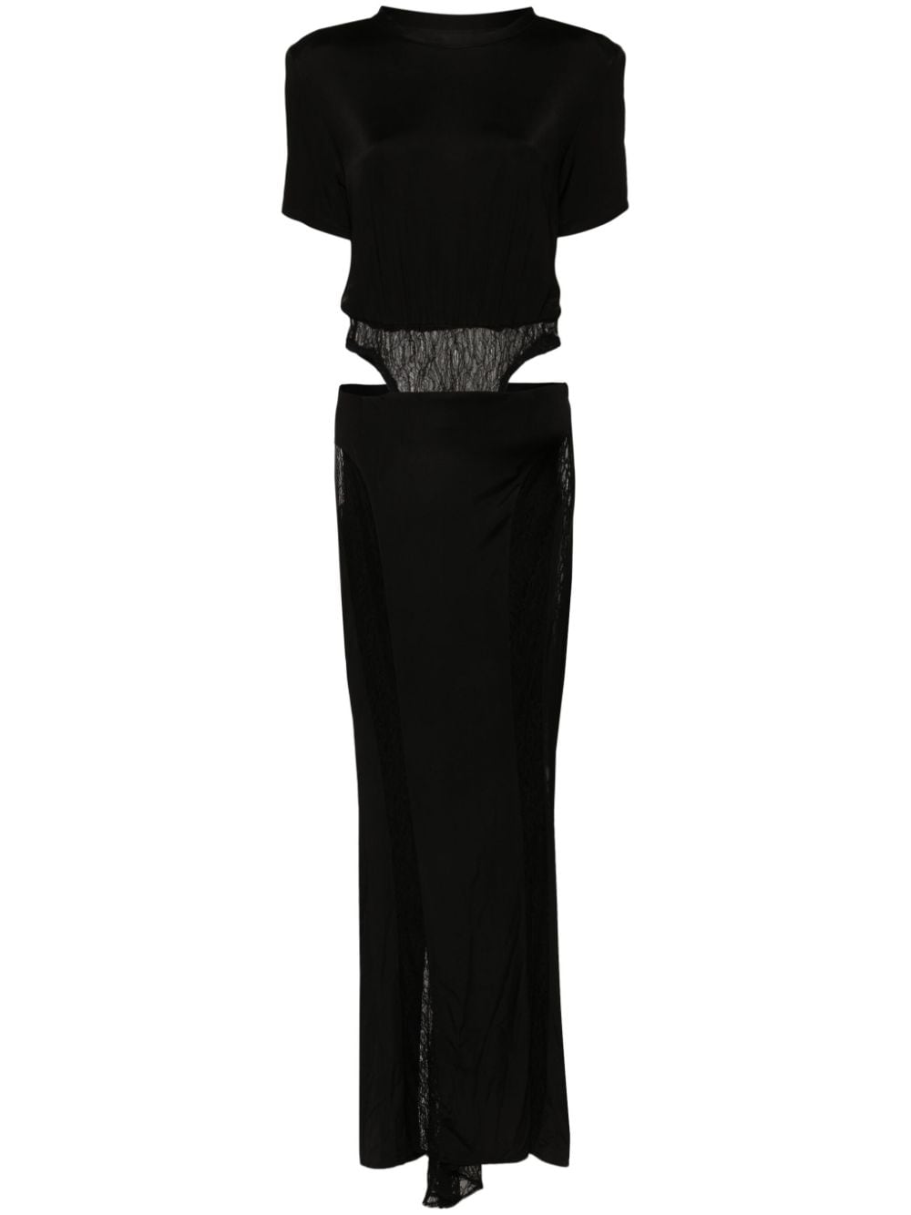 Almaz Coupe lace-panelling gown - Black von Almaz