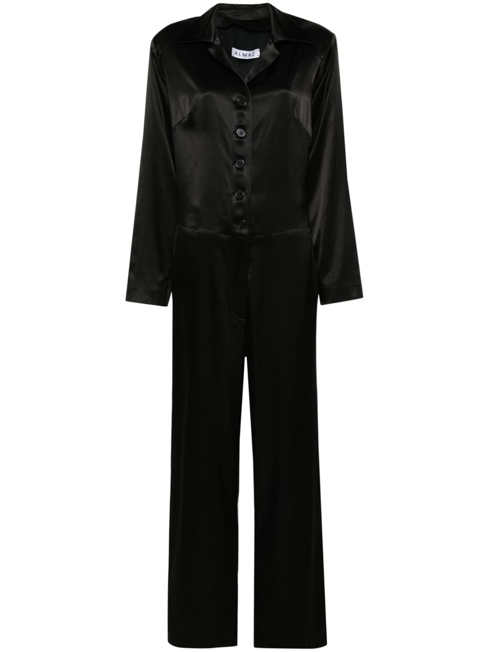 Almaz Industrious satin jumpsuit - Black von Almaz