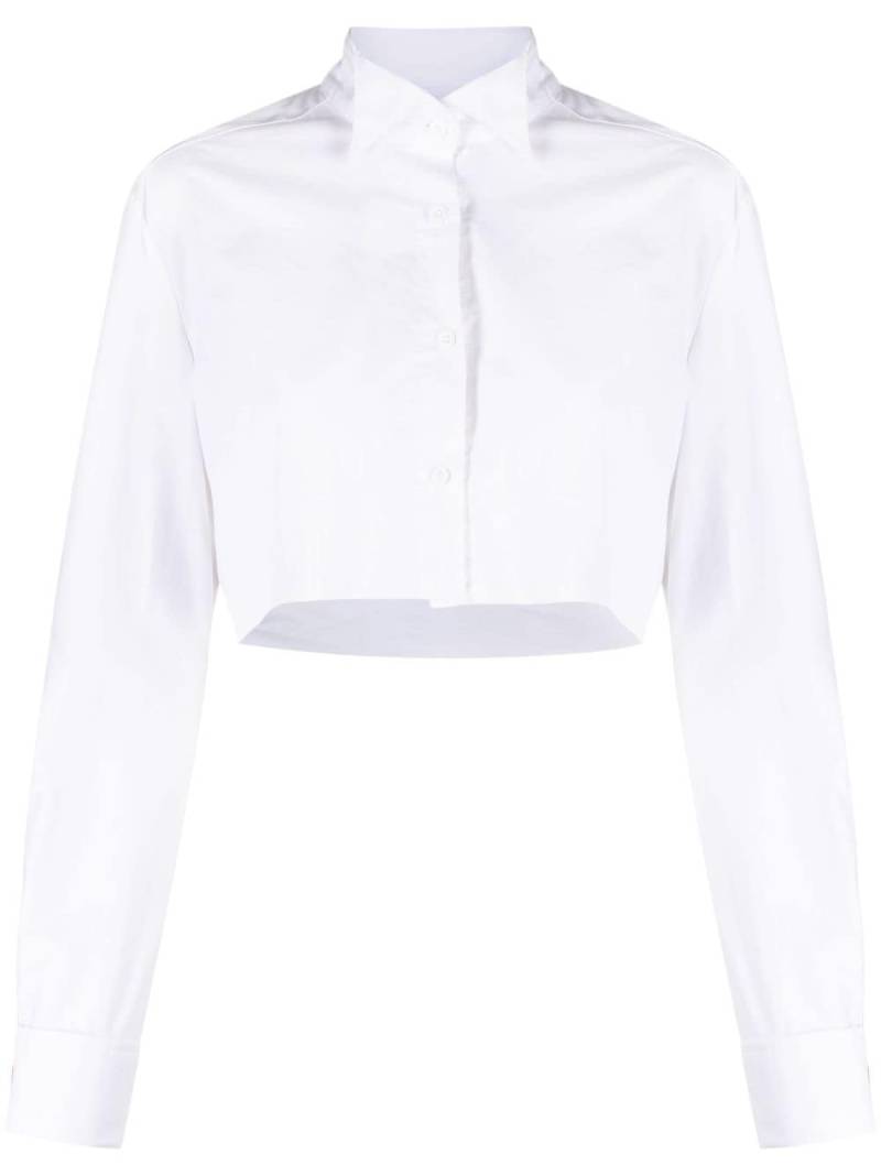 Almaz cropped cotton shirt - White von Almaz