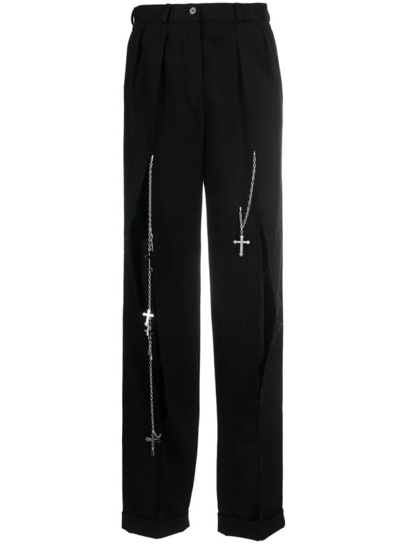 Almaz cutout chain-link trousers - Black von Almaz