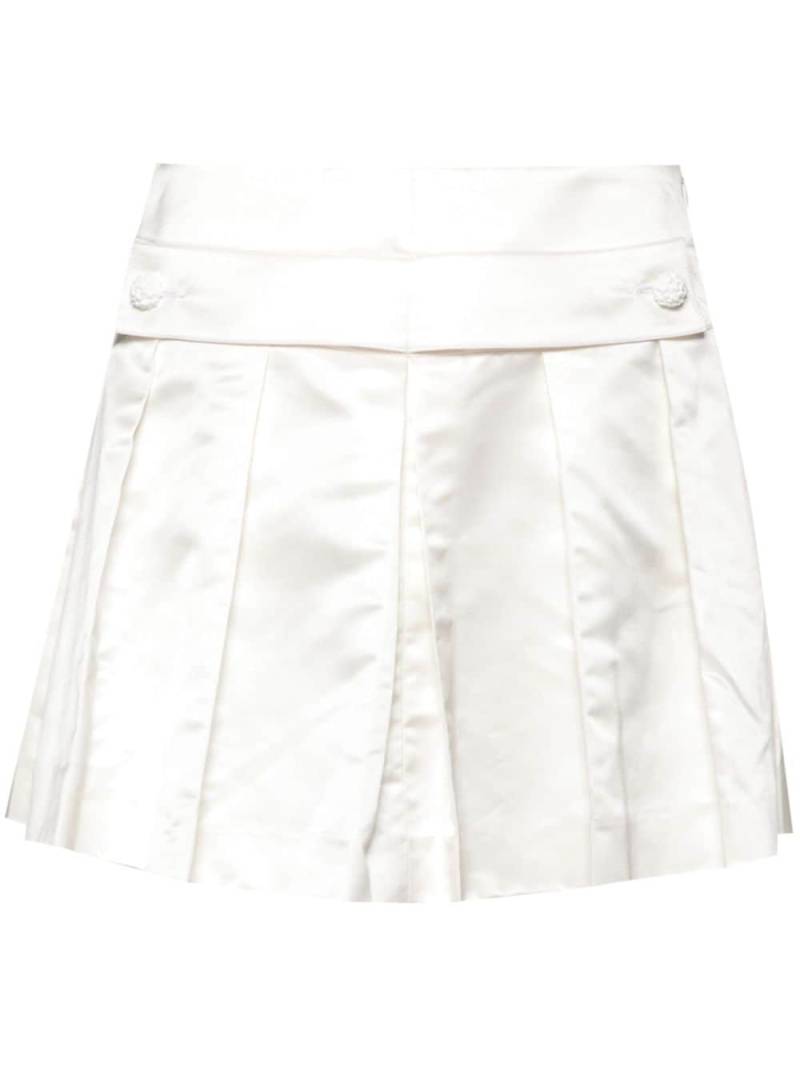 Almaz pleated satin skirt - White von Almaz