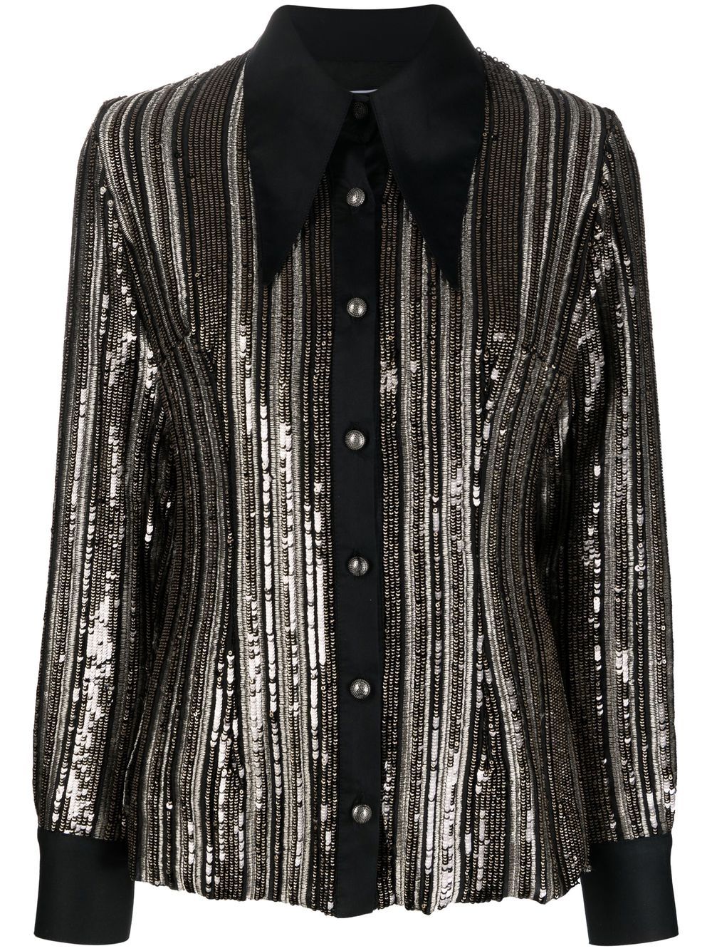 Almaz sequin-embellished button-front shirt - Black von Almaz
