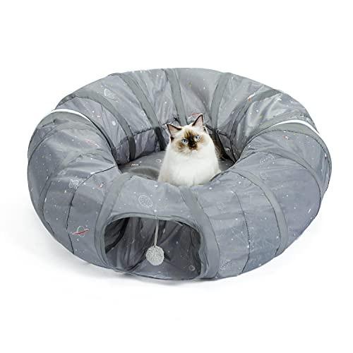 Basis Cat Tunnel Modernisiertes Katzenspielzeug Kreis Tunnel Für Katzen Unisex Grau ONE SIZE von Alopini