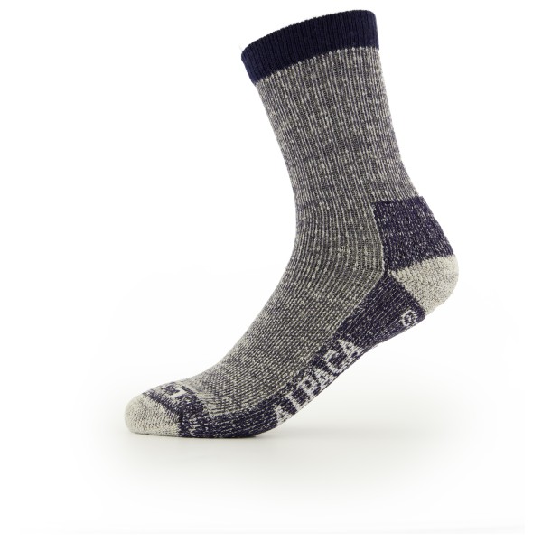 Alpacasocks&Co - Merino Hiking 2-Pack - Wandersocken Gr 36-39 grau/weiß