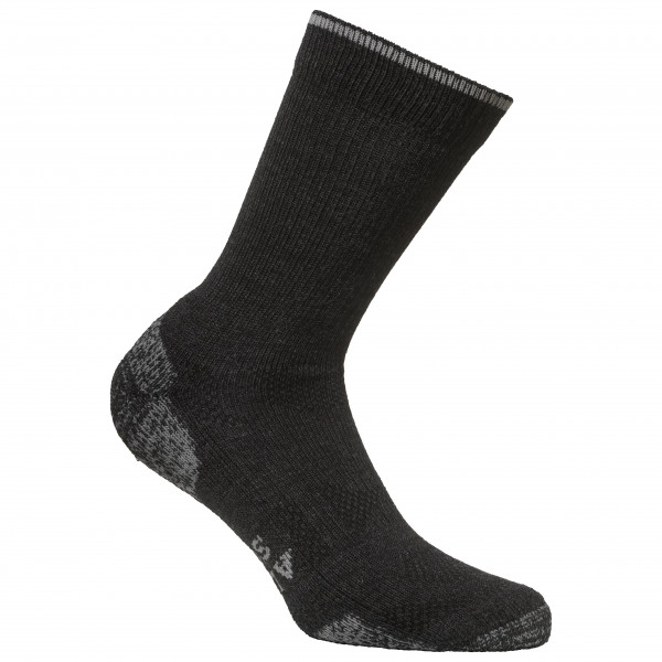 Alpacasocks&Co - Outdoor Merino Crew - Merinosocken Gr 36-39 schwarz von Alpacasocks&Co