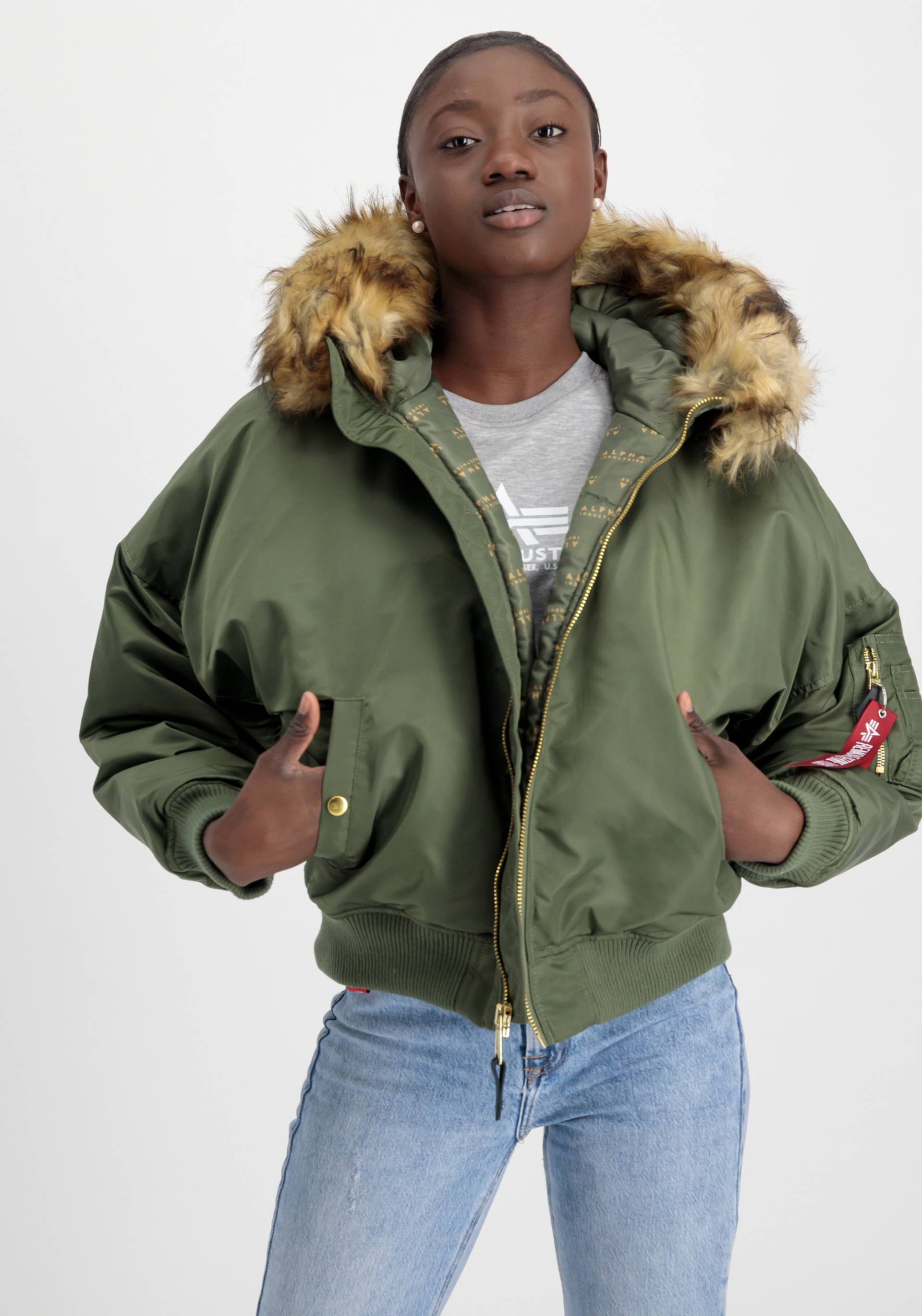 Alpha Industries Bomberjacke »Alpha Industries Women - Bomber Jackets MA-1 OS Hooded Wmn« von Alpha Industries