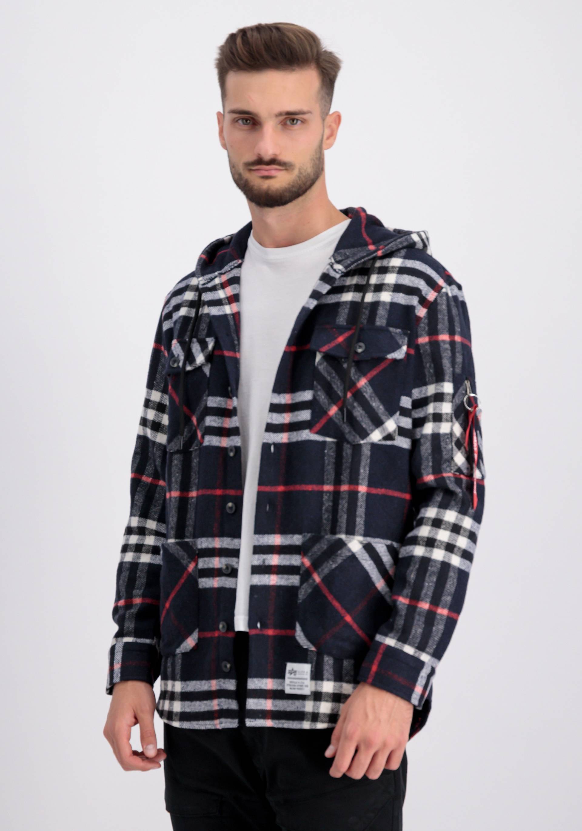 Alpha Industries Hoodie »Alpha Industries Men - Shirts Flannel Hoody Shirt« von Alpha Industries