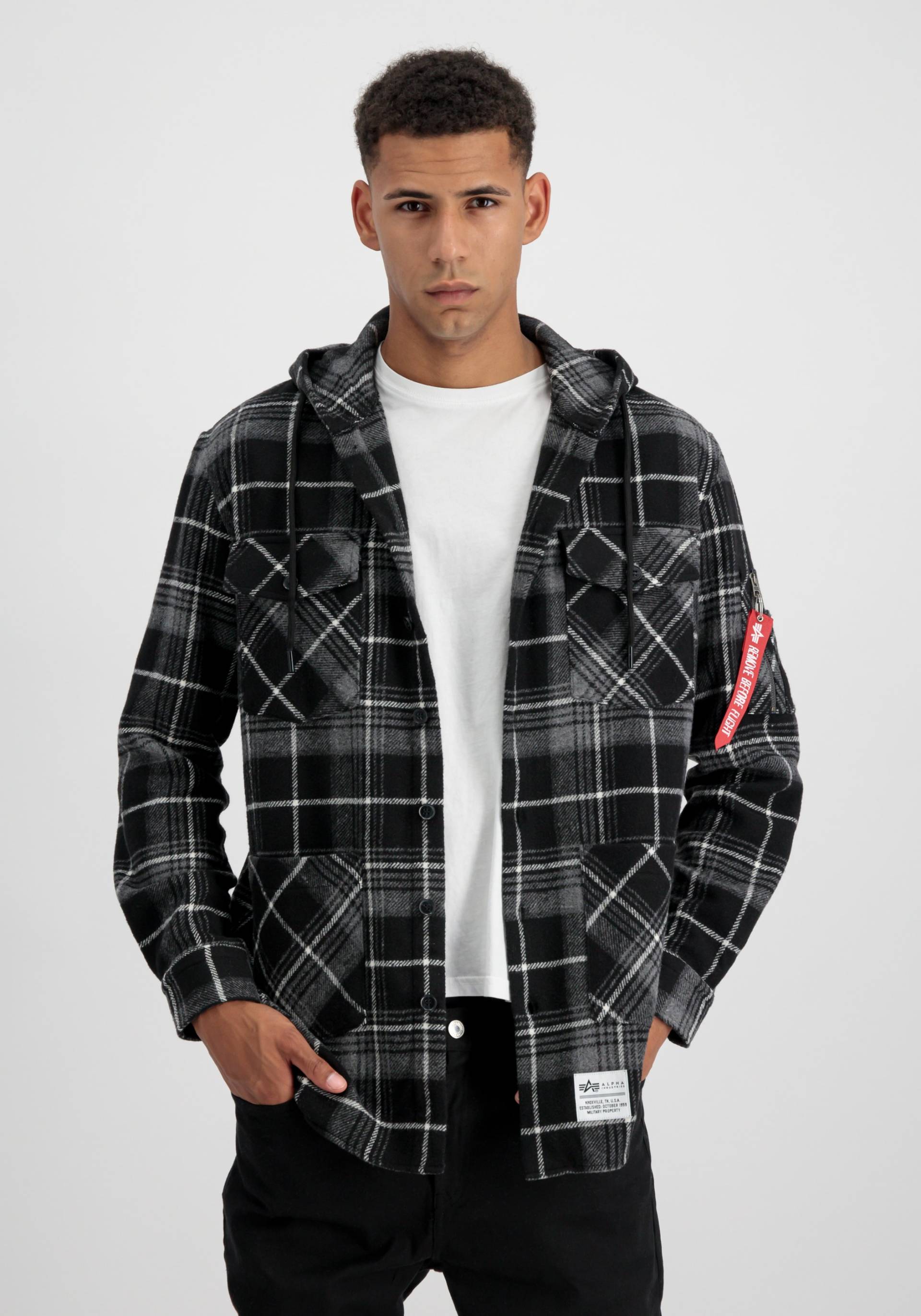 Alpha Industries Hoodie »Alpha Industries Men - Shirts Flannel Hoodie Shirt« von Alpha Industries