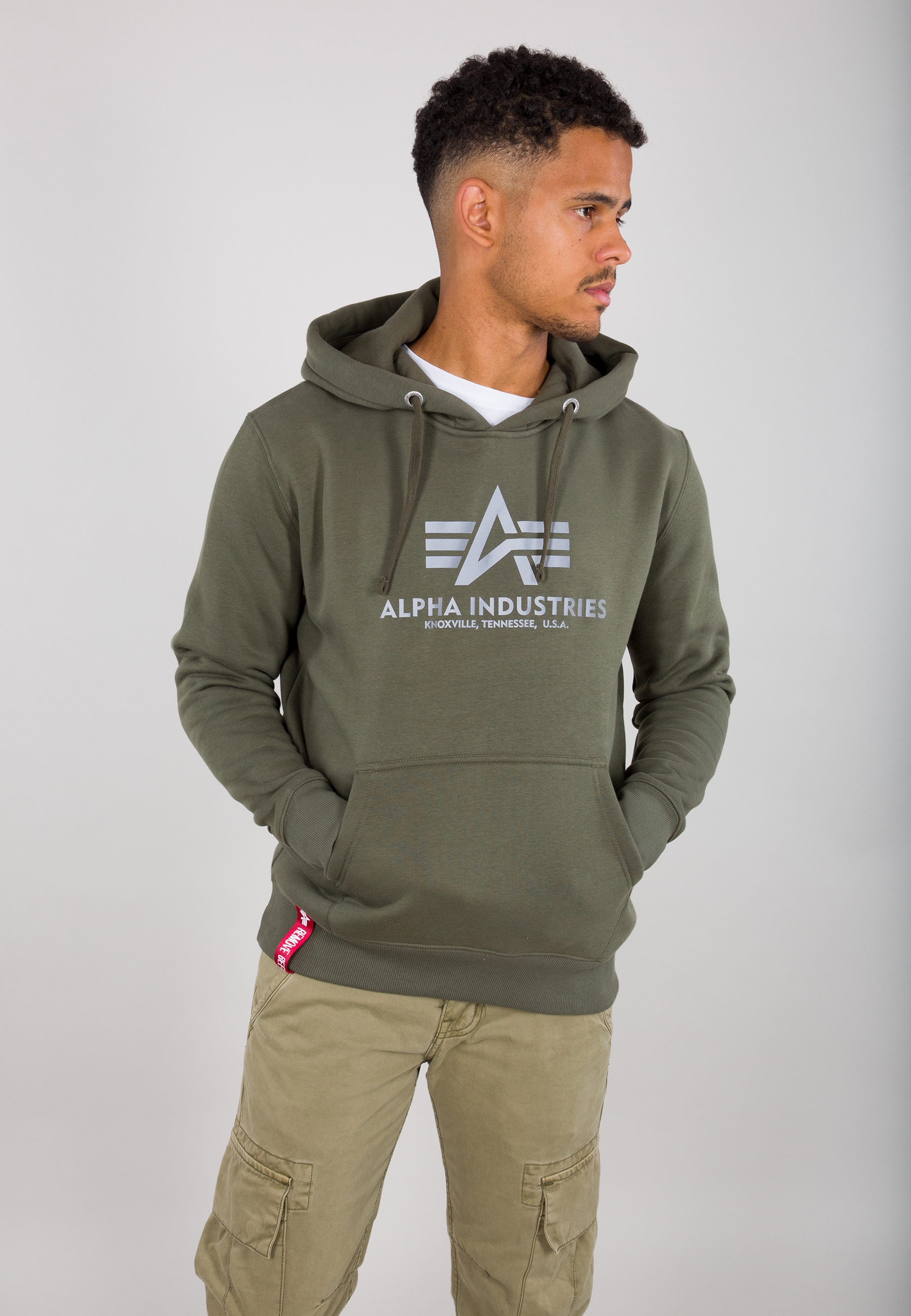 Alpha Industries Hoodie »Alpha Industries Men - Hoodies Basic Hoodie Refl. Print« von Alpha Industries