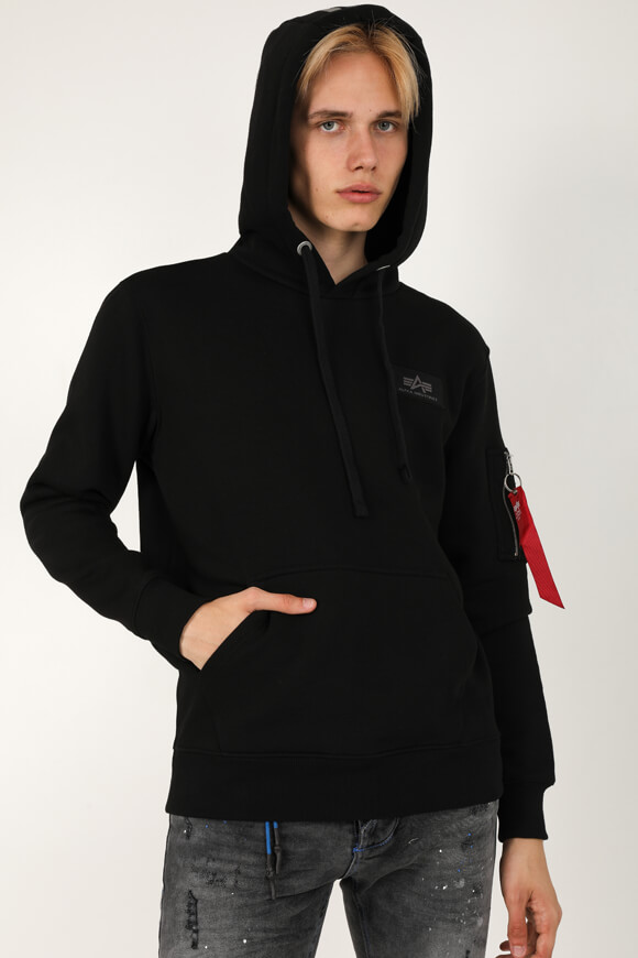 Alpha Industries Kapuzensweatshirt | Schwarz | Herren  | L von Alpha Industries