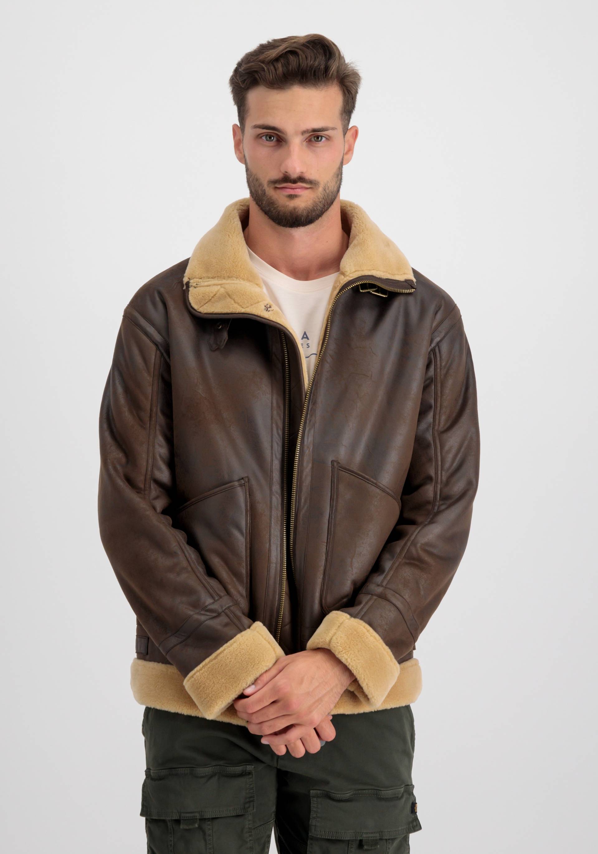 Alpha Industries Lederjacke »Alpha Industries Men - Leather & Vegan Jackets B3 Arctic« von Alpha Industries