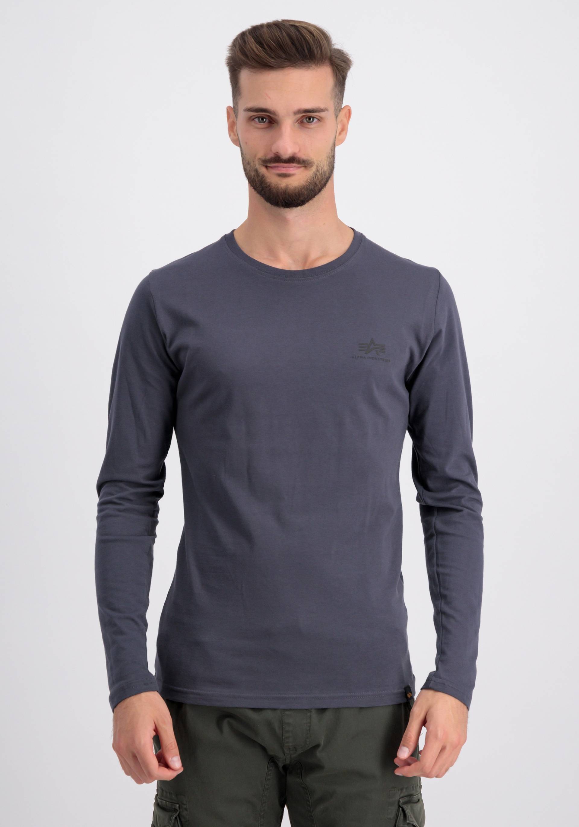 Alpha Industries Longsleeve »Alpha Industries Men - Longsleeves Back Print Heavy LS« von Alpha Industries