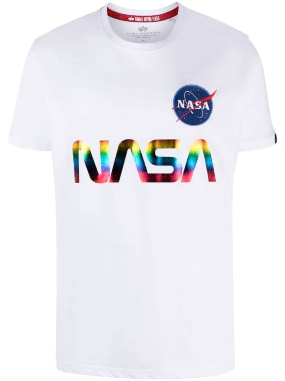 Alpha Industries NASA cotton T-shirt - White von Alpha Industries