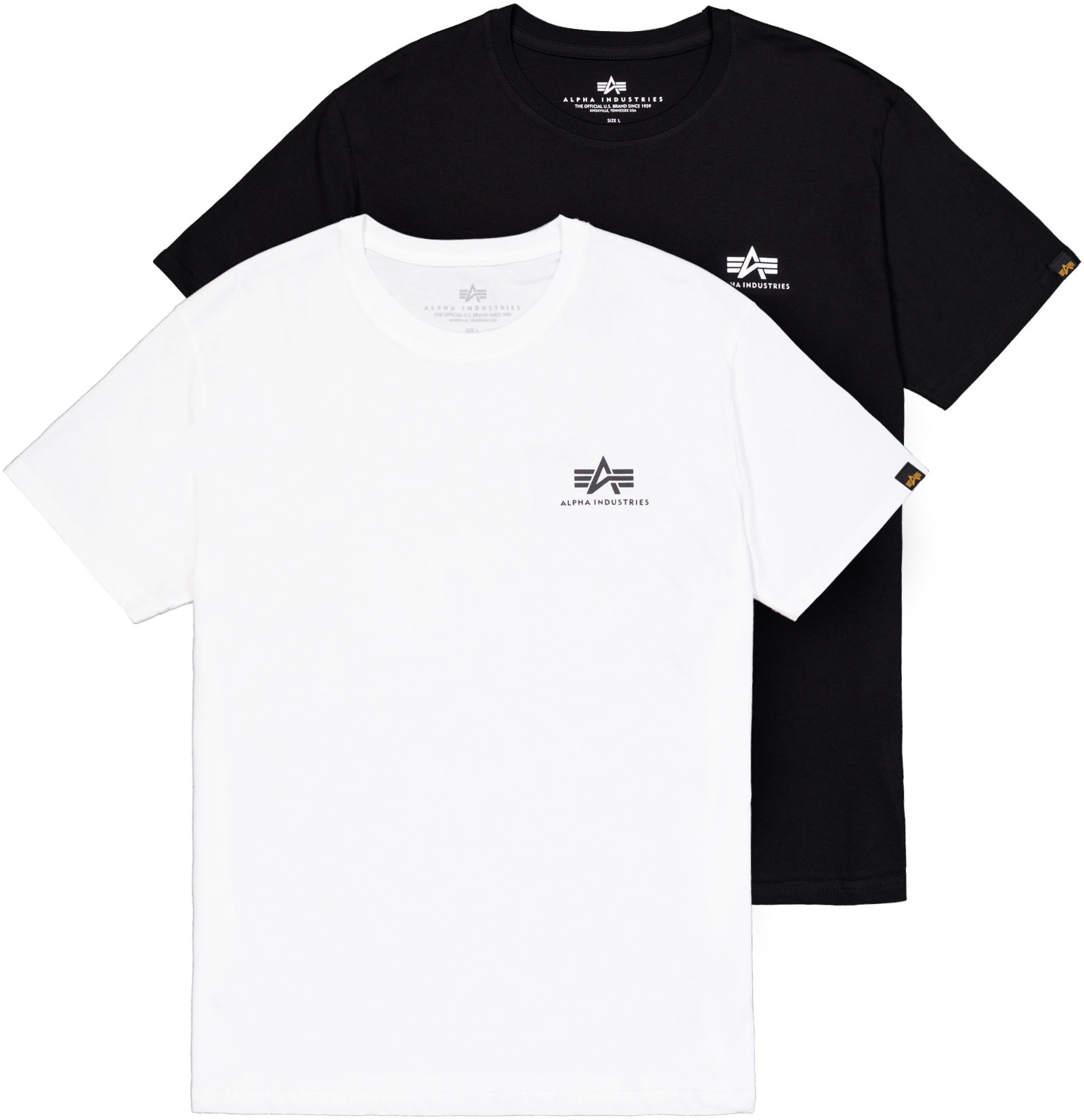Alpha Industries Rundhalsshirt »Basic T Small Logo 2 Pack«, (Set, 2 tlg.) Alpha Industries Rundhalsshirt »Basic T Small Logo 2 Pack«, (Set, 2 tlg.) von Alpha Industries