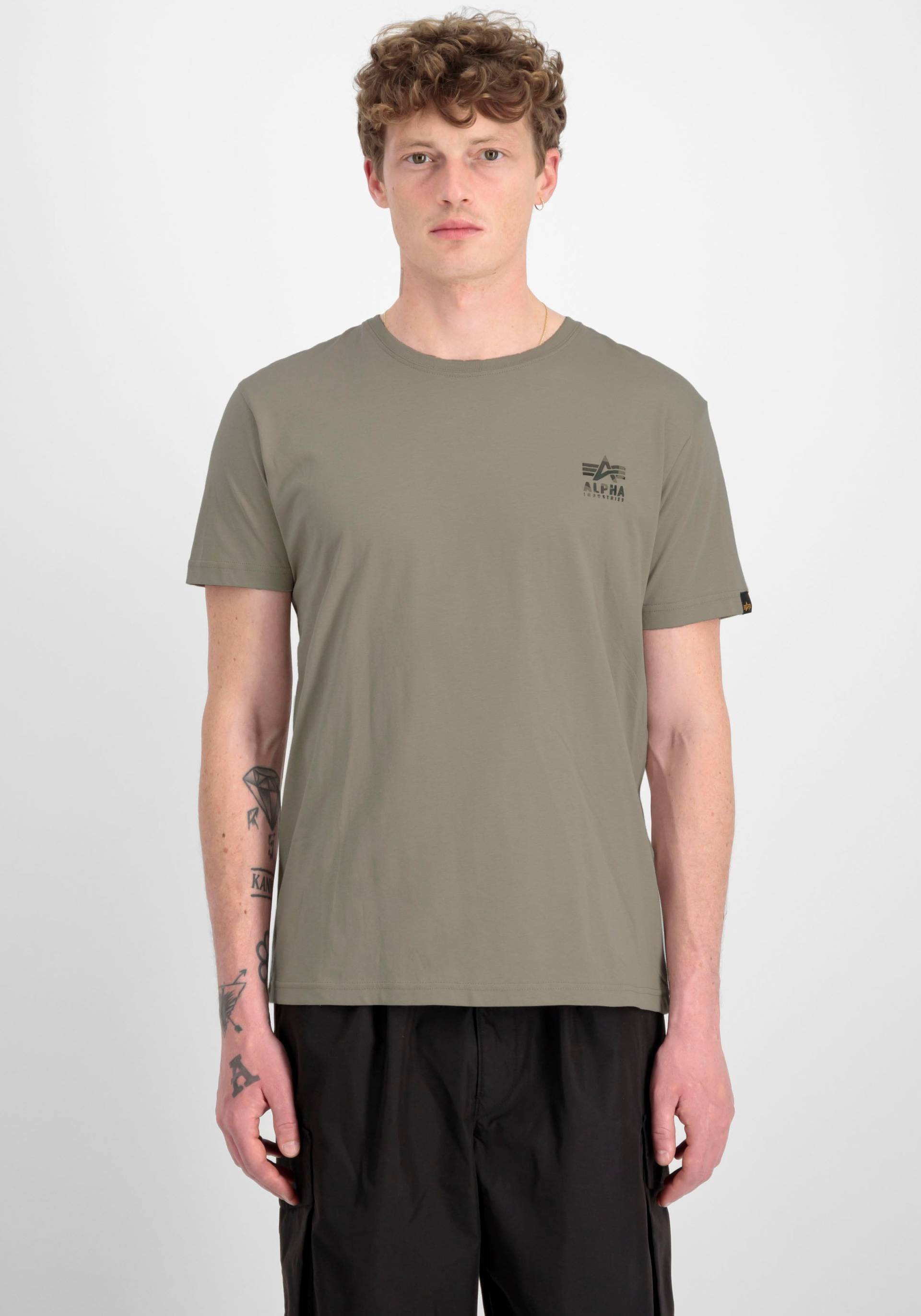 Alpha Industries Rundhalsshirt »Camo Logo Puff Print BP T« von Alpha Industries