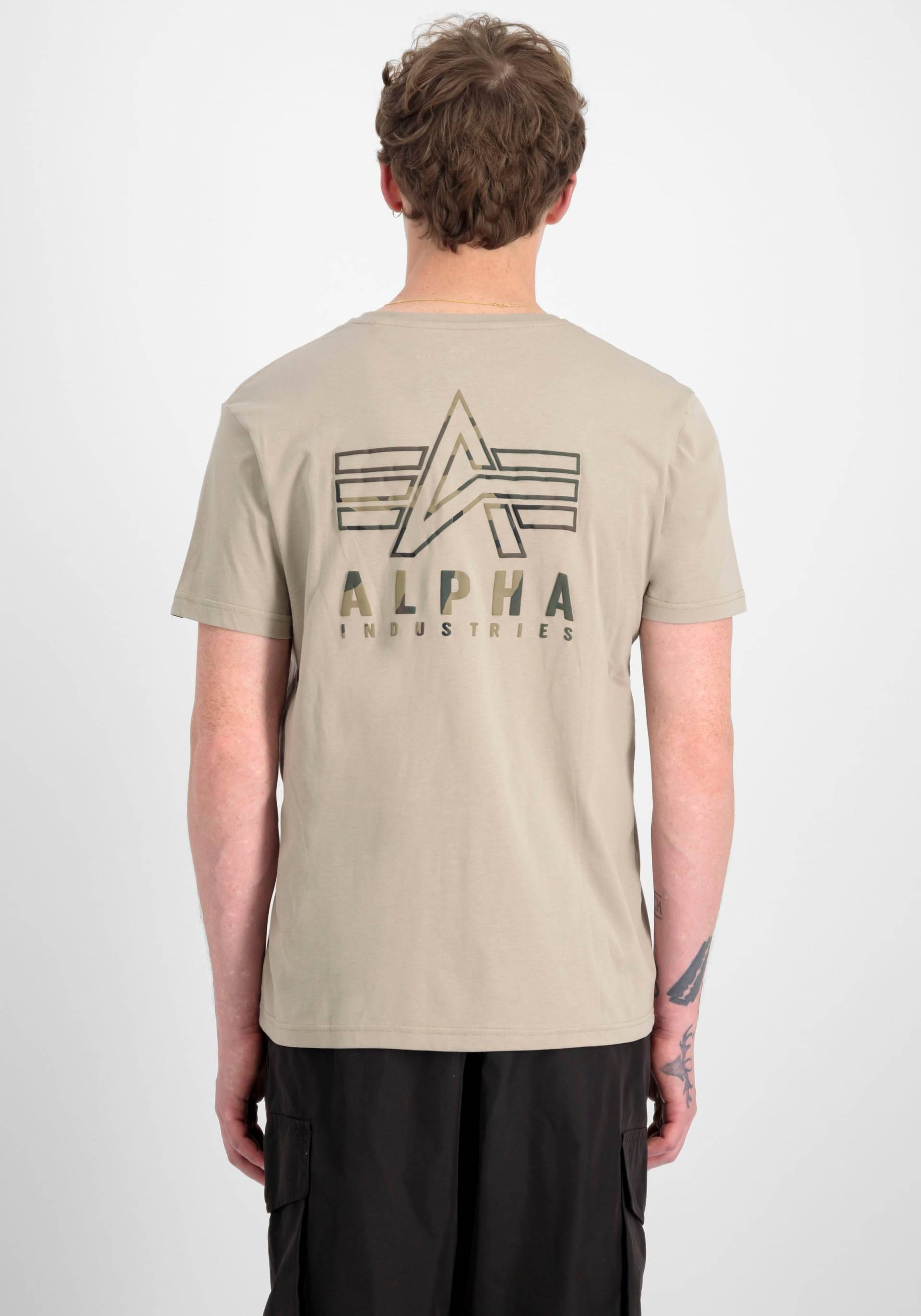 Alpha Industries Rundhalsshirt »Camo Logo Puff Print BP T« von Alpha Industries