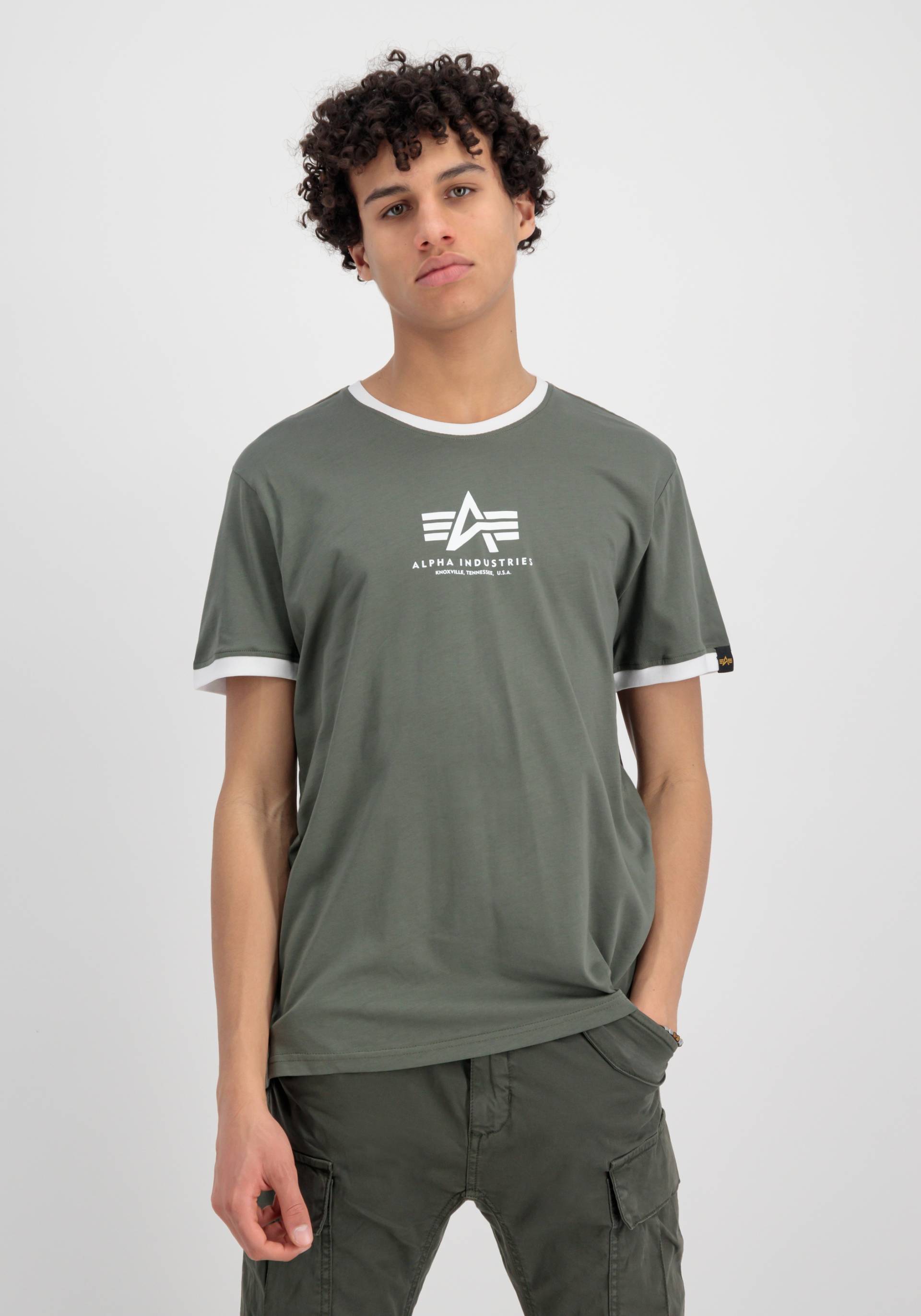 Alpha Industries T-Shirt »Alpha Industries Men - T-Shirts Basic T Contrast ML« von Alpha Industries