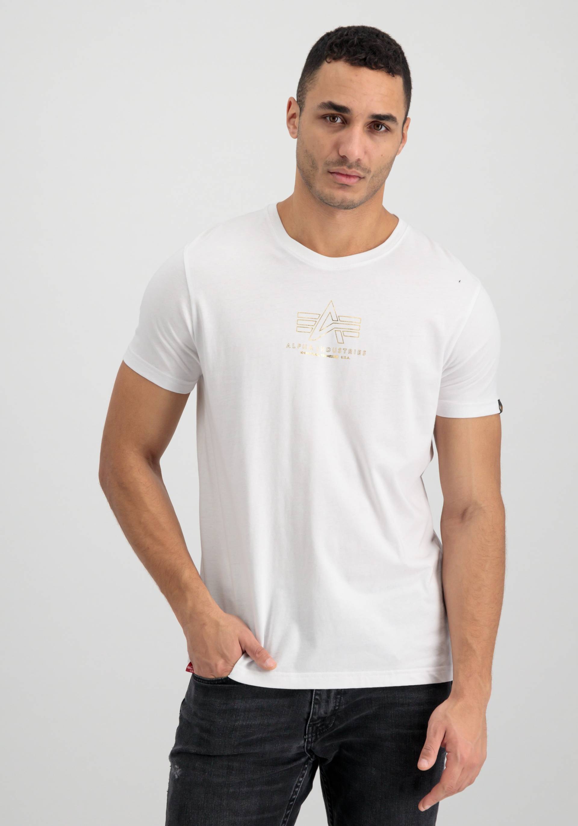 Alpha Industries T-Shirt »Alpha Industries Men - T-Shirts Basic T ML Foil Print« von Alpha Industries