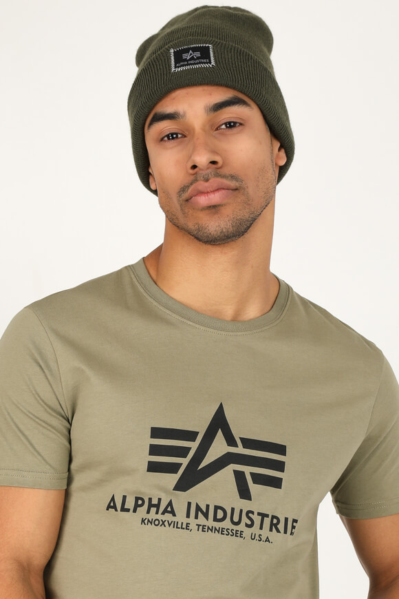 Alpha Industries T-Shirt | Olive + Black | Herren  | XL von Alpha Industries