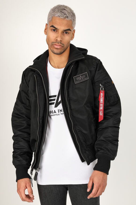 Alpha Industries Wattierte Bomberjacke | Black | Herren  | M von Alpha Industries