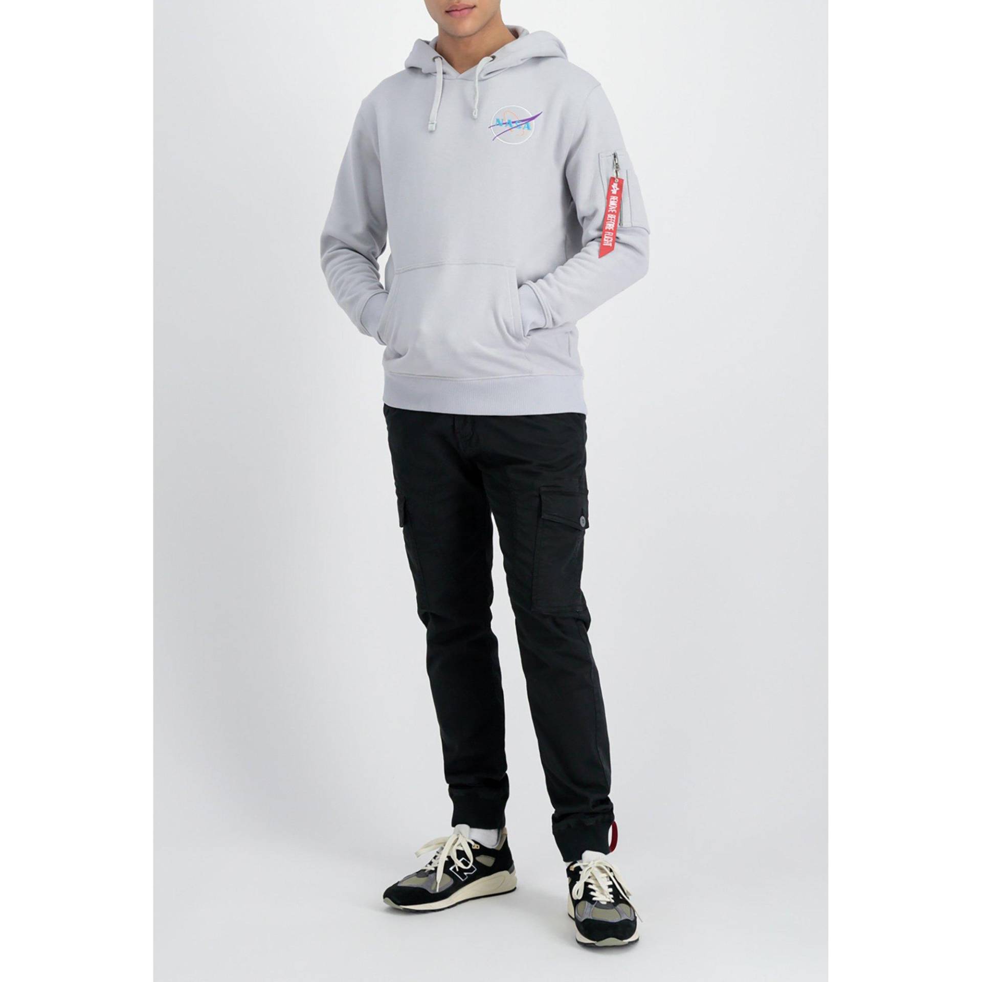 Hoodie Herren Grau L von Alpha Industries