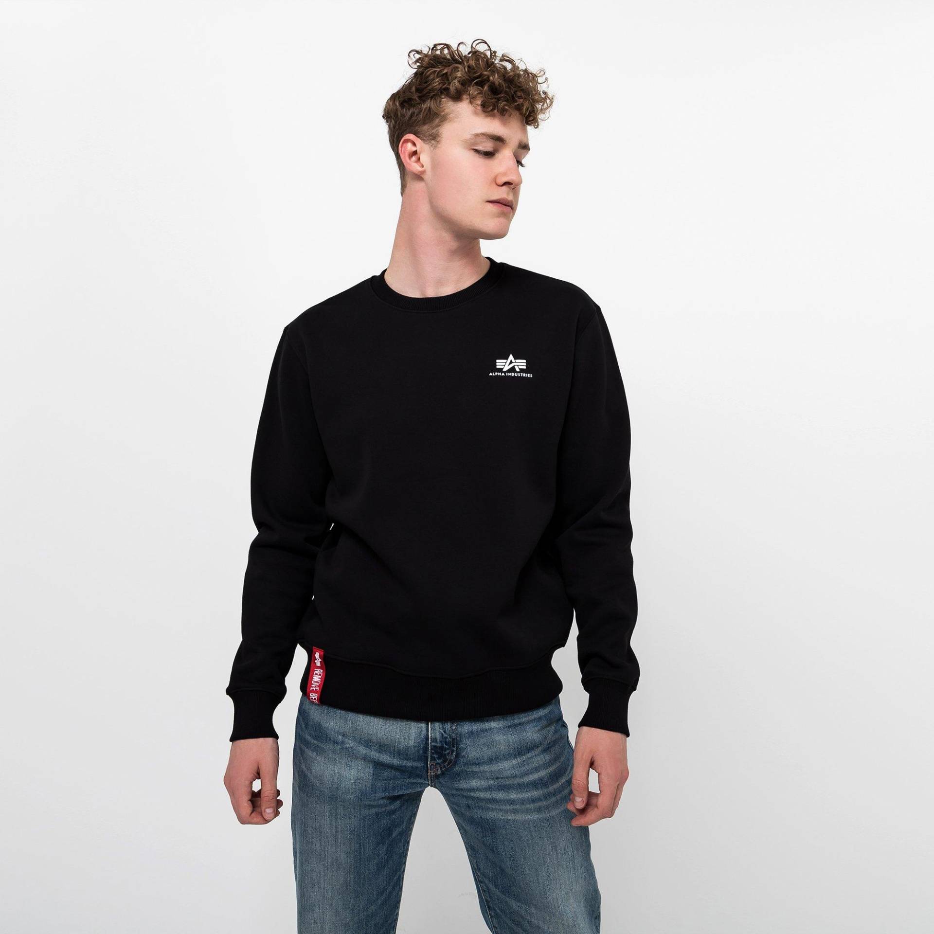 Alpha Industries - Sweatshirt, für Herren, Schwarz, Größe L von Alpha Industries