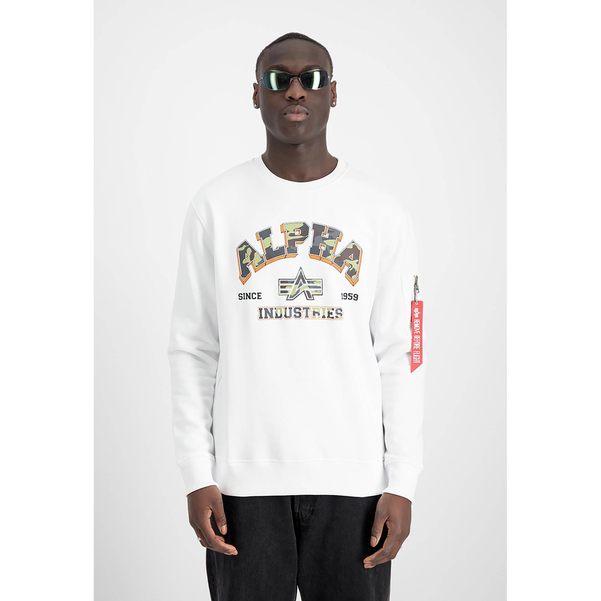 Sweatshirt Herren Weiss  M von Alpha Industries