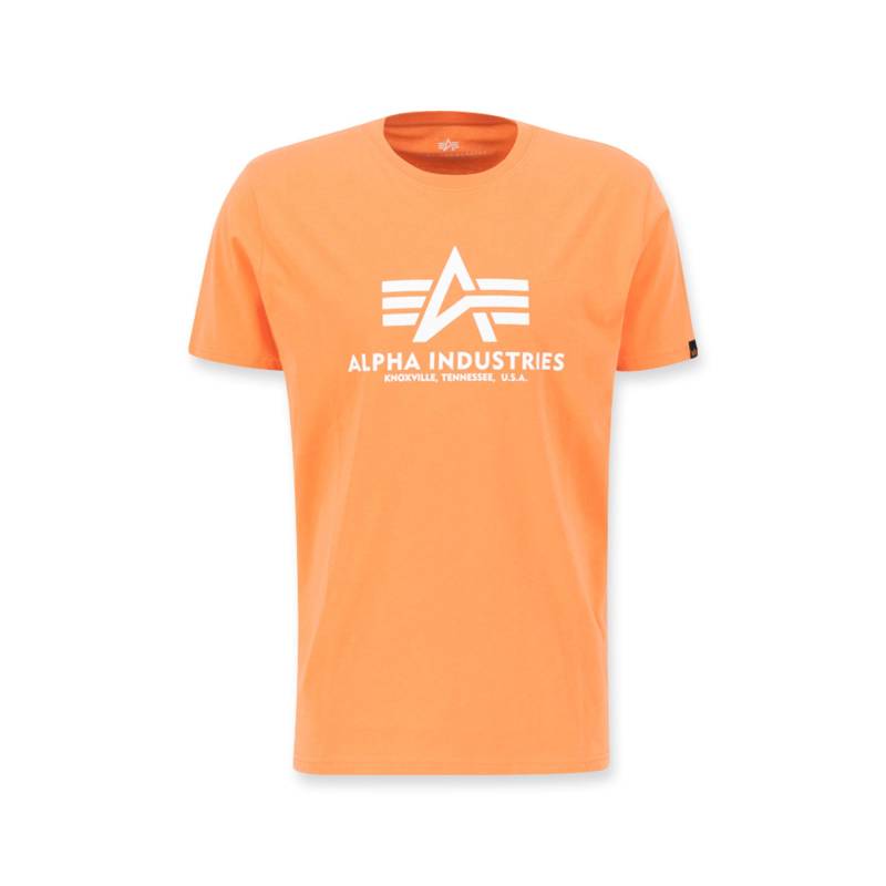 T-shirt, Modern Fit, Kurzarm Herren Orange  3XL von Alpha Industries