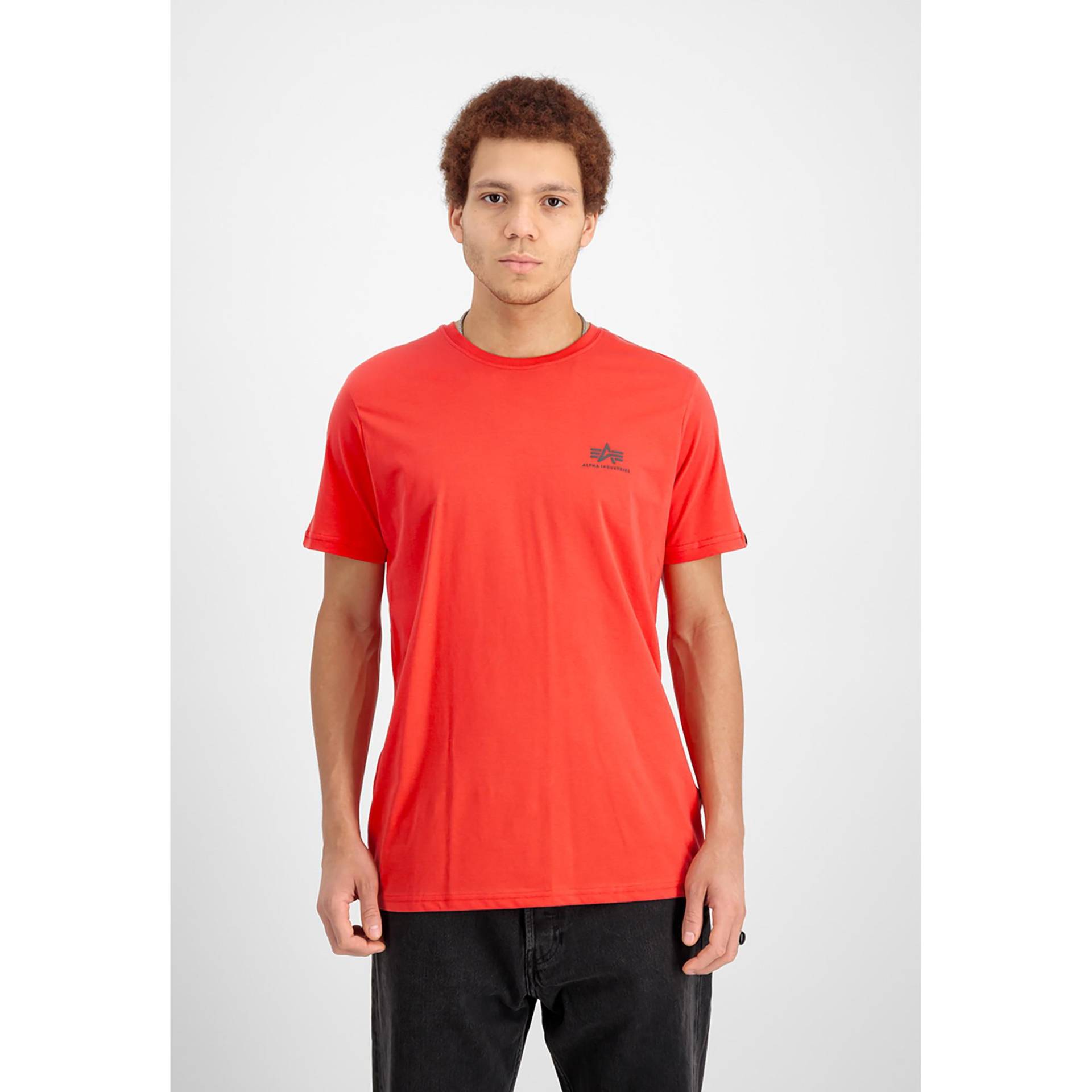 T-shirt, Modern Fit, Kurzarm Herren Rot L von Alpha Industries