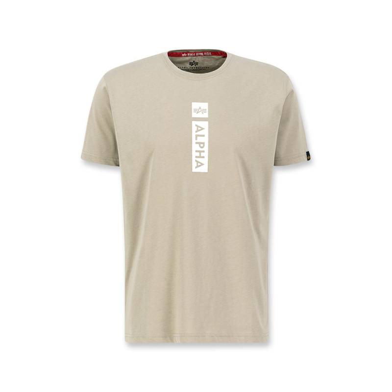 T-shirt, Regular Fit, Kurzarm Herren Sand  L von Alpha Industries